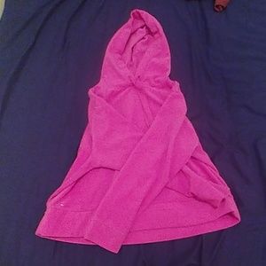 Purple crop top hoodie